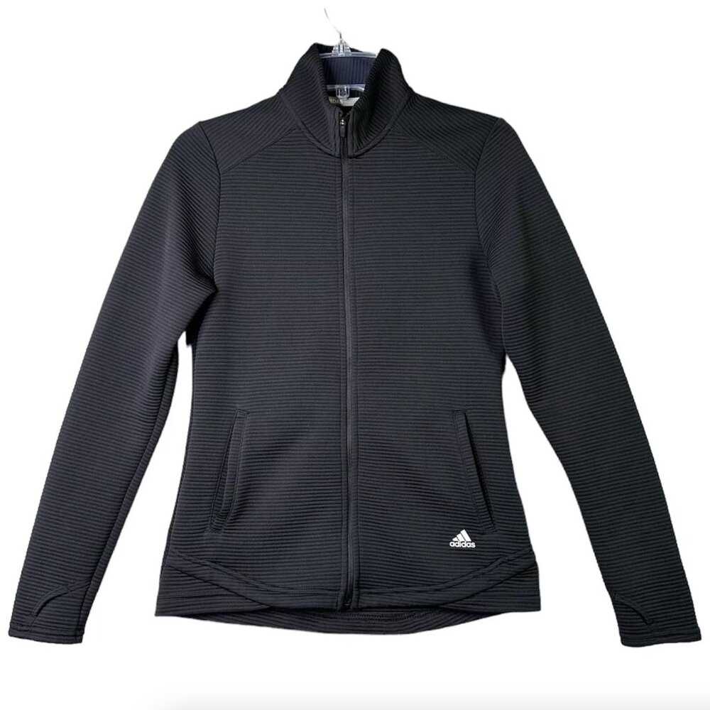 Adidas Ribbed Full Zip Golf Jacket – Black – Women’s Size XL
